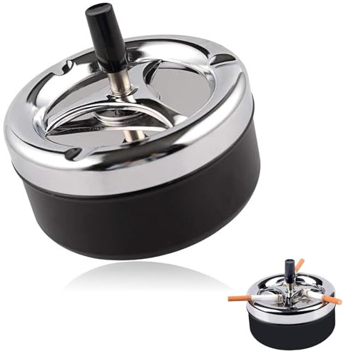 Mit Drehbarer Abdeckung Aschenbecher Moderner Draußen-Aschenbecher, Winddicht FüR Home-Office-Balkon-Party