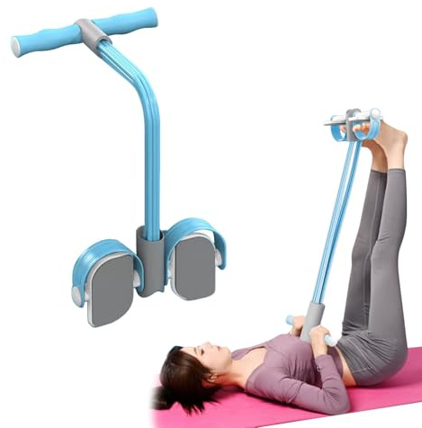 Bauchtrainer,Sit-Up Trainingsgeräte Bodybuilding Expander Ganzkörpertrainer für Zuhause 6 Tubes Elastische Zugseil Multifunktions,Bauchformer,Oberschenkeltrainer,Pedal Widerstandsband