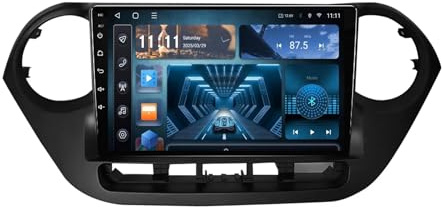 9 Inch Touch Screen Car Radio Android 13 Double Din Car Stereo with Bluetooth hands-free system FM radio rear view camera USB steering wheel control for Hyundai Grand i10 i 10 2013-2018(C5 8+256G)