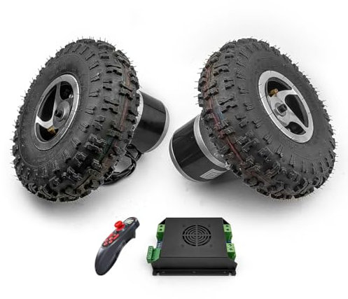 L-faster Doppia Ruota da 9 Pollici 75 Giri/min 120 Giri/min 24 V 250 W Kit motoriduttore Spazzolato per Carrello per carriola per Attrezzi da Giardino da Golf (ESC Small Kit, 24V250W 75RPM)