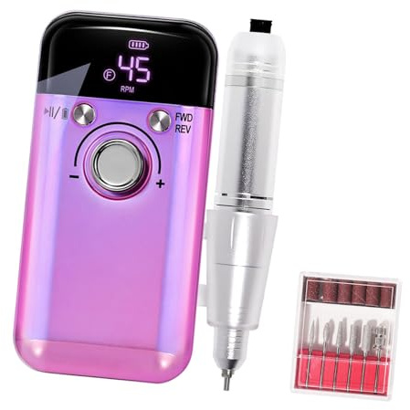 Máquina Pulido Uñas Clavos Eléctricos 45000 Rpm Con Uñas Taladro Con Tocadinteros Herramienta Manicura Archivos Para Geles