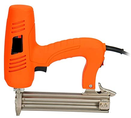 LOKAXXZU Gun à Ongles 2000w, cloueur électrique et agrafeuse, Pistolet d'agrafes pour Cadre avec des agrafes, Ongles, Travail du Bois, Outils de Travail du Bois (Couleur: Taille Orange: XS