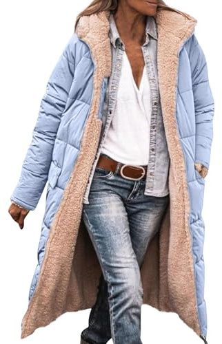 Doudoune Longue Sans Manche Veste Femme Chic Pull Mohair Gilet Polaire Manteau Court Hiver Velours Long Turquoise L