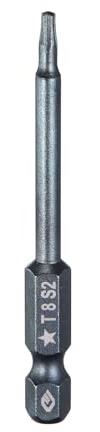 sourcing map Punta per cacciavite Torx a 5 punte, codolo esagonale da 1/4, testa magnetica da 8 mm, lunghezza 6,6 cm, in acciaio S2, punta per cacciavite elettrico, blu