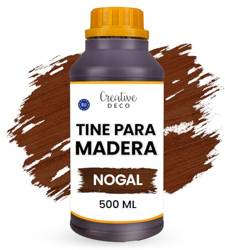 Creative Deco 500 ml Barniz Madera Interior Tinte al Agua | Color Nogal