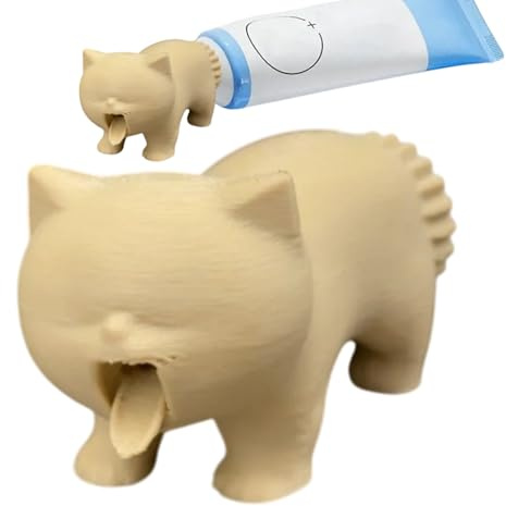 Distributeur De Dentifrice Enfant | Distributeur de Pâte Dentifrice Anti-Régurgitation pour Chat - Bouchon Créatif pour Tube | Pour Salle De Bain Comptoir Amateur Animaux