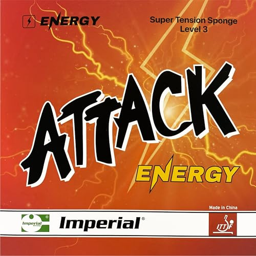 Imperial Attack Energy | Offensiv Tischtennisbelag | Noppen innen | Wettkampf & Training | ITTF Zulassung