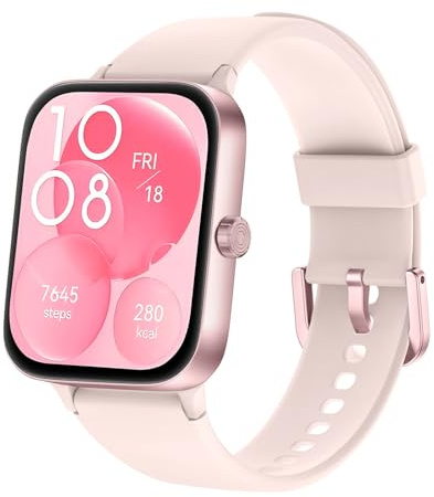 KIUVKAS Smartwatch Uomo Donna,1.95 Orologio Smartwatch con Effettua/Risposta Chiamate,140+ Sportive Fitness Tracker con Pressione Sanguigna e Monitor Sonno,IP68 Smart Watch per Android/iOS
