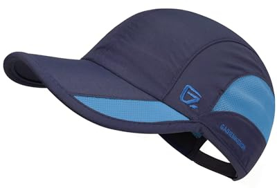 GADIEMKENSD Quick Dry Sports Hat for Men Lightweight Breathable Soft Outdoor Running Cap Baseball Caps (Navy)