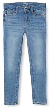 Amazon Essentials Jean Extensible à Coupe étroite Skinny Fille, Bleu délavé, 6 Ans