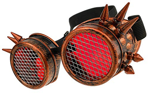MFAZ Morefaz Ltd Welding Cyber Goggles Schutzbrille Schweißen Sonnenbrille Steampunk Goth Round Cosplay Brille Party Fancy Dress