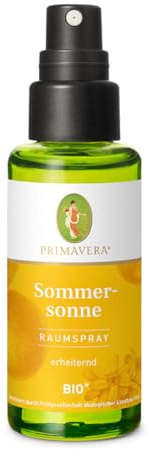 PRIMAVERA Raumspray Sommersonne bio* 50 ml - Grüne Mandarine, Neroli und Orange - Aromadiffuser, Aromatherapie - erheiternd - vegan