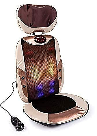 GLOBAL RELAX® | MANTRA Massaggiatore per schiena, spalle e lombare | Rosso I Massaggio Shiatsu | Schienale massaggiante con funzione di riscaldamento | Poggiatesta regolabile I Sedile rimovibile