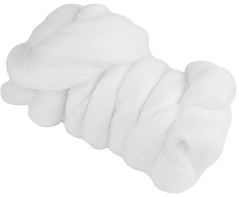 Tnfeeon Aguja de Fieltro de 8 Colores, Lana de Colores, hilatura para Coser, Recortar, Manualidades, Manualidades, 55g(Blanco)
