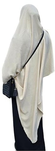 Yaqeen XL-Khimar-Dreieck-Hidschab für Muslime, einteilig, weicher Kreppstoff, Kopftuch, Material, Chadors, Arabien, islamisches Gebetskleid, muslimische Schals, Körperabdeckung
