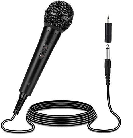 Liudan Microphone Professional Cable Dynamic Karaoke Microphone for Singing, Metal Handheld Mic Compatible with Karaoke Machine,Speaker,Amp,Mixer Handheld Microphone (Color : Black)