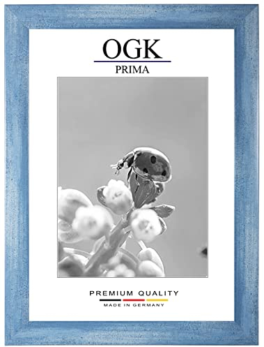 Online-GalleryKing OGK Holz Bilderrahmen 70 x 105 cm in Hell-Blau | Foto | Poster | Puzzle | Galerie | Rahmen