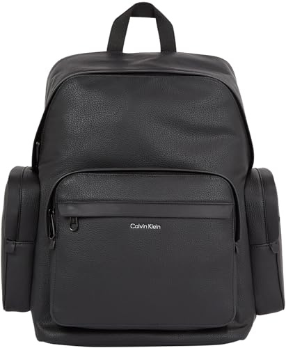 Calvin Klein Herren Rucksack mit Laptopfach, Schwarz (Ck Black Pebble), Einheitsgröße