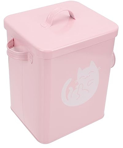 Mipcase Barril De Comida Para Mascotas Con Tapa y Soporte Contenedor De Almacenamiento Para Gatos Resistente Al Polvo Aire Para Cocina o Cuarto De Mascotas