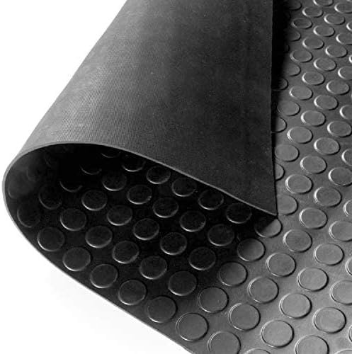 Suelo de Goma Antideslizante, Estera de Caucho Antideslizante Anchos 1,00-1,20 Y 1,50M- por Metro Lineal (Caucho, 1x1 Metro)