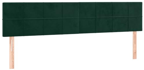 vidaXL Kopfteile Dunkelgrün 160x5x78/88 cm Samt