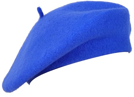 Umeepar Damen Wolle Französischen Baskenmütze (Azure)