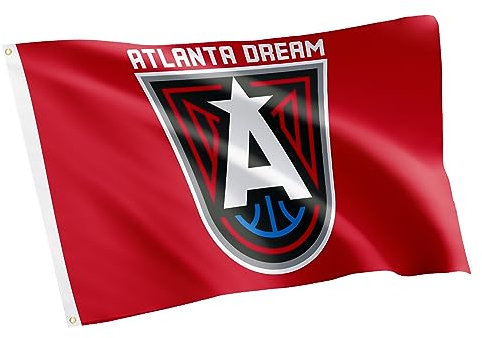 Desert Cactus Atlanta Dream Team-Flagge, WNBA, 100 % Polyester, für drinnen und draußen, 90 x 152 cm, Rot
