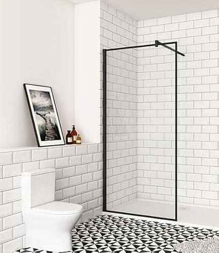 Aica Sanitär 90cm Duschwand Walk In Dusche Duschabtrennung Duschtrennwand ESG 8mm Glas H200cm