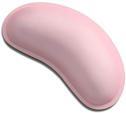 Dapesuom Maus-Handgelenkauflage, niedliches Ergonomisch Memory-Schaum Handgelenkstütze Pad für Computer-Schreibtischunterlagen, Maus-Handgelenk-Pad für Büroarbeit und Laptop, Computer, Hellrosa