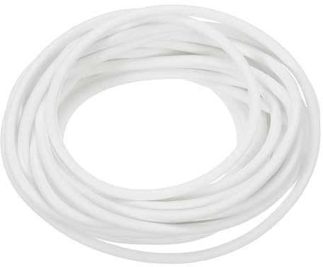 sourcing map Silicone Foam Seal Strip,3mm(0.12) Dia 6 Meters(19.69 Ft) | White Sponge Rubber Weather Seal Strip Round Rubber Cord Solid for Machinery and Industries