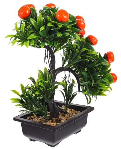 Garneck Künstliche Pflanzenverzierungen Lebensechte Bonsai Gefälschte Topfpflanzen Leicht Zu Reinigen Für