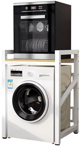 JGJSQYY Meuble Machine à Laver et Seche Linge, Superposition Lave Linge Seche Linge, 3 Hauteurs Réglables, Capacité Charge 300kg pour Buanderie Salon Salle De Bain Cuisine Balcon