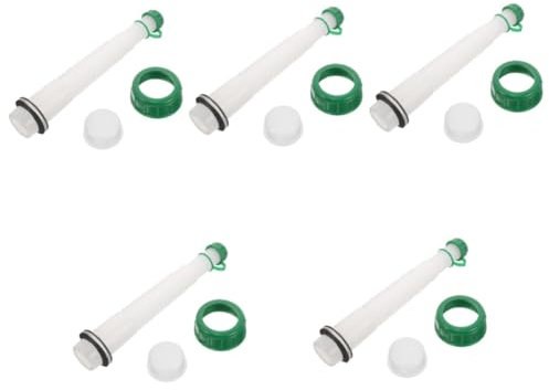 TOPPERFUN 5pezzi Beccuccio Flessibile Per Taniche Di Carburante Accessorio Per Rifornimento Senza Perdite Compatibile Con La Maggior Parte Delle Taniche Tubo Di Guida Antileak Per Gas