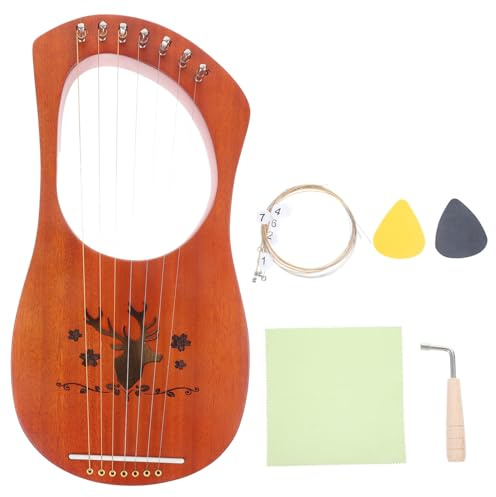 Milisten Holzharfe Tragbare Lyraharfe Saiteninstrument Musikinstrument Handharfe Instrument Für Junge Mädchen Und Freunde