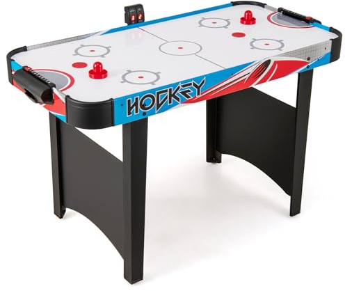 GOPLUS Airhockey Tisch, Airhockeytisch Set mit elektronischem LED-Zähler, leistungsstarkem 12V Motor, 2 Pucks & 2 Schlägern, Lufthockey für Kinder & Erwachsene, für Spielzimmer & Büro