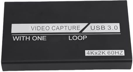 Aramox Game Card, 4K 60Hz HD Multimedia Interface to USB 3.0 Video Card with Loop Out, 1080P Video Output