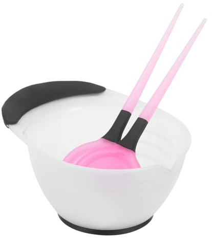 UKCOCO Set Kit Pinceaux et Bol pour Coloration Cheveux Blanc Accessoires Coiffure Professionnels Brosses à Teinture Résistantes et Pratiques pour Salon et Usage Couleur Couleur Aléatoire
