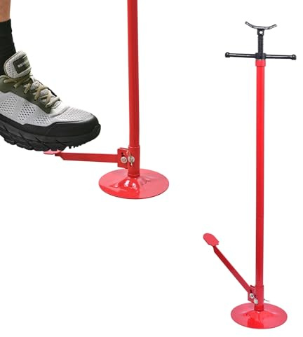 Mechanische Unterstellstütze 750 kg | Höhenverstellbare Werkstattstütze mit Schraubspindel | Getriebeheber 133–200 cm Hubhöhe | Runde 30 cm Basis aus Stahl | Für Werkstatt, Garage und KFZ-Reparatur