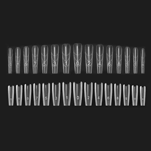 Nagelschablonen Verlängerung Set - 240 Stück Nagelverlängerung, Tips Nägel Set, Sandwich Nagelform, Transparent Rissfest Für Professionelle Nageldesigner NailartAnfänger Salon DIY