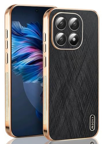 YSONCHAN Funda de Cuero para Motorola Moto E13, Carcasa Antigolpes con Marco Eletroplado Texturizado, Funda Protectora Slim Delgada Ligera. Negro
