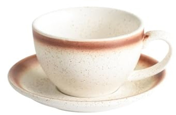 ERHTGUO 75/200/250/300ml Coffee Cup And Saucer Set Retro Ceramics Espresso Cups Vintage Latte Art Mug For Cappuccino(300ml)