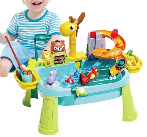 Generisch Wassertisch,Giraffenwasserhahn Lern-Angelspielzeug | Outdoor-Wasserspieltische für Kinder | Für Und Mädchen Kognitive Entwicklung Hand-Auge-Koordination Rollenspiel Interaktion