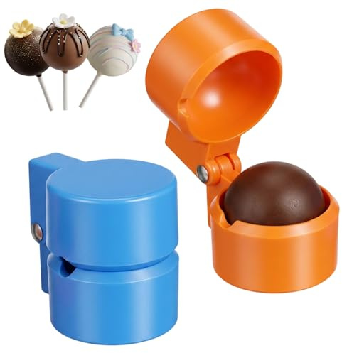 BOFYTR Cake Pop Mould, 2 Pack Dual Colour ABS Baking Mold Set, Blue & Orange Reusable Cake Pop Cutter Tools, DIY Mini Cakes for Home, Birthday Party & Wedding Desserts
