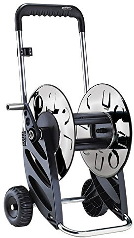Claber 77310-05 8979 Airon, Carrello Avvolgitubo, Acciaio Inox e Alluminio, 60 m