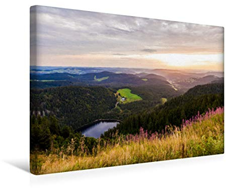 Premium Textil-Leinwand 45 x 30 cm Quer-Format Blick vom Feldberg über den Schwarzwald | Wandbild, HD-Bild auf Keilrahmen, Fertigbild auf hochwertigem Vlies, Leinwanddruck von Werner Dieterich