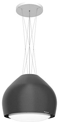 Futuro Futuro Island Mount DUCTLESS ONLY Range Hood 21 940-CFM | Dome Black | Black Steel Vent Hood | Modern Italian Exhaust Hood | LED, Ultra-Quiet with Blower