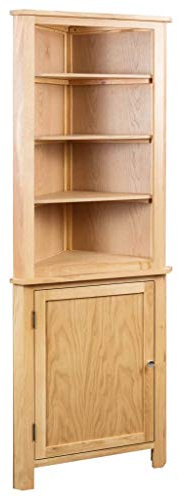 Festnight Eckschrank Eckregal Holz Mehrzweckschrank Küchenschrank Eiche 59 x 36 x 180 cm