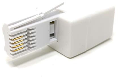 Maincore BT Plug to RJ11 Socket Crossover Telephone Modem Cable Adapter, Converter