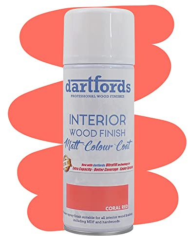 Coral Red Interior Furniture and Craft Matt Spray Paint 400ml Aerosol