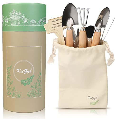 Indoor Garden Tools for Gardening - KiiZYS 12-Piece Small Garden Tools Set - Indoor Gardening Gifts for Women - Mini Hand Tools House Plant Tool